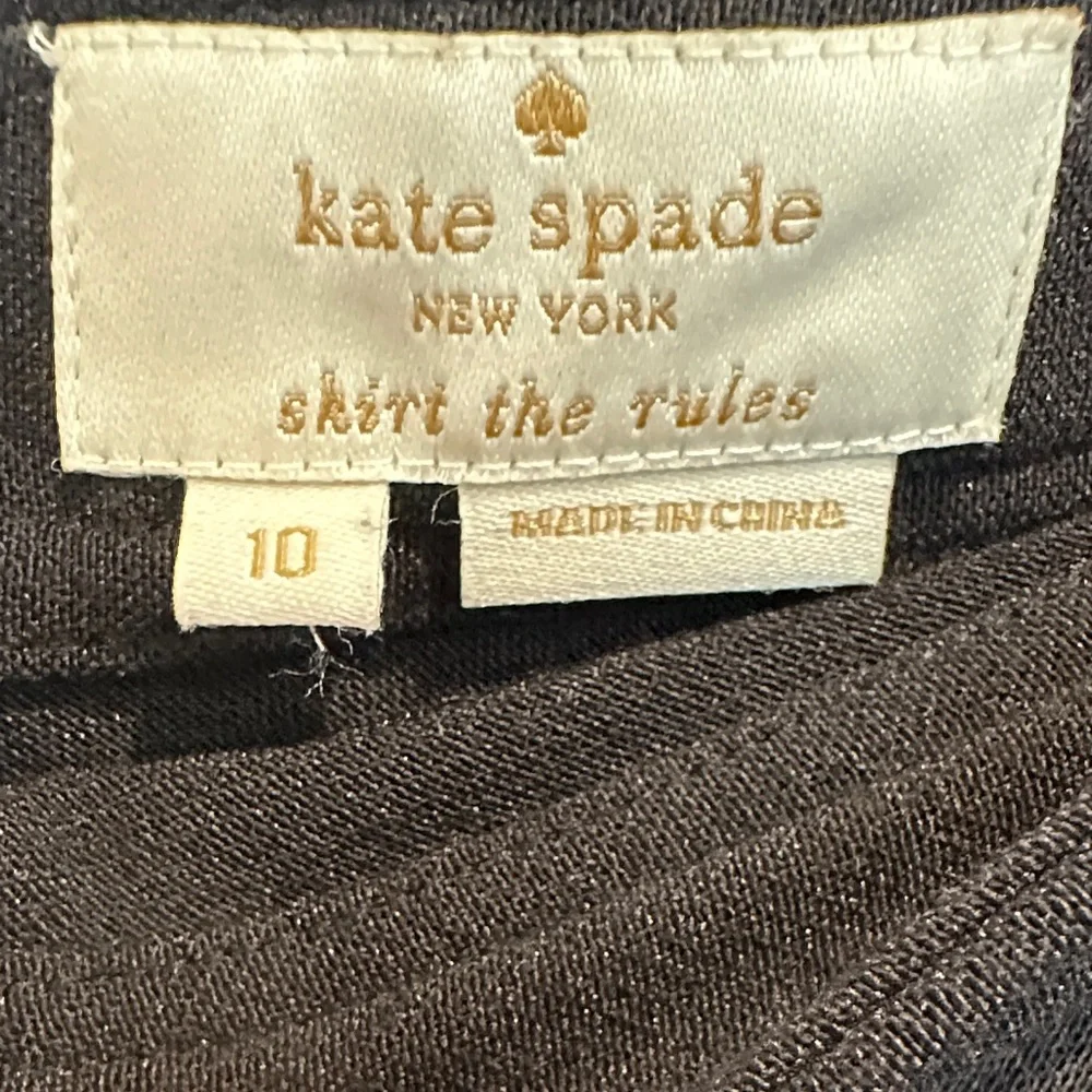 Kate Spade Black A-Line Skirt with Gold Accents - Picture 2 of 5